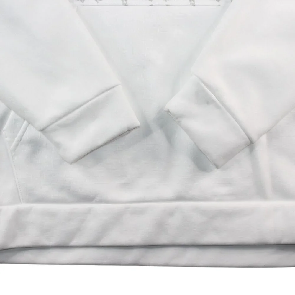 Nike Therma Fit 3XL All Over Print White Gray Hoodie Nike Spell Out Streetwear - Picture 14 of 16